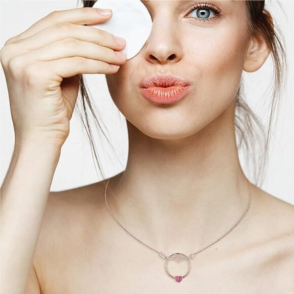 NEW Evabelle Necklace with Ruby Heart Pendant - Picture 3 of 7